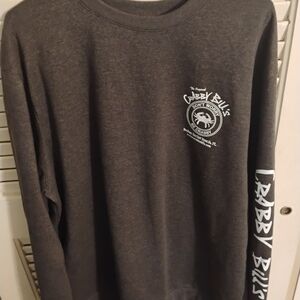 Men's Dark Gray Long-Sleeve Logo Sweater